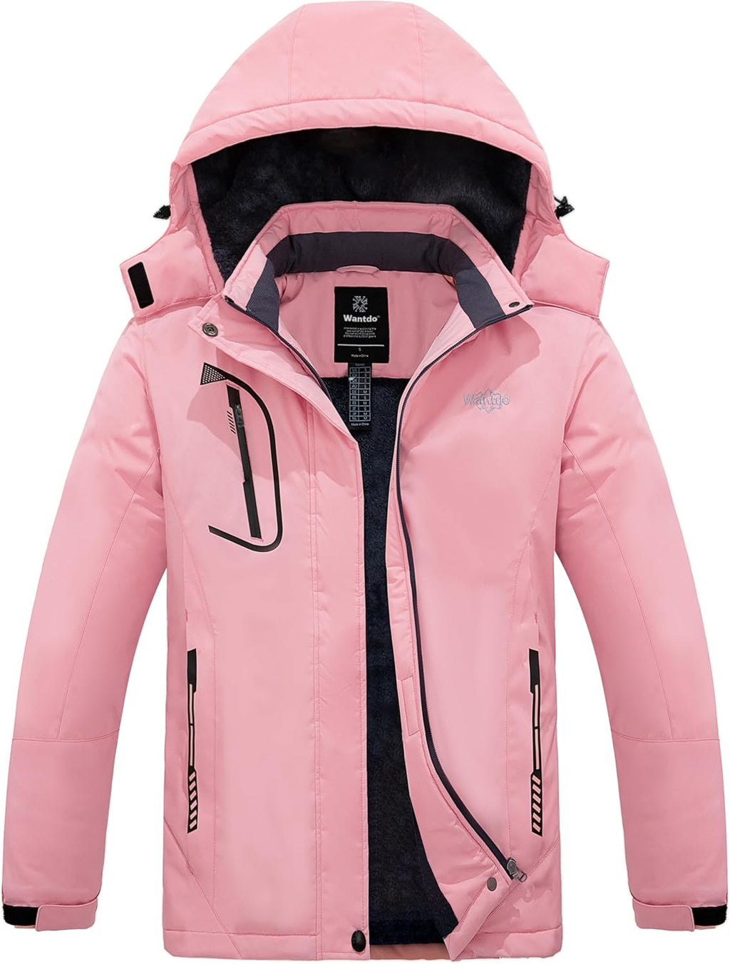 Women Hardshell Waterproof Windproof Insulated Ski Trekking Jacket | Adjustable Hood and Hem & Unrestricted All-Terrain Outdoor Comfort