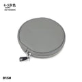 Genuine Leather Zip round Coin Purse Custom Letters Gift Women Small Circle Pouch Personalize Name Girl Cowhide Money Pocket Bag